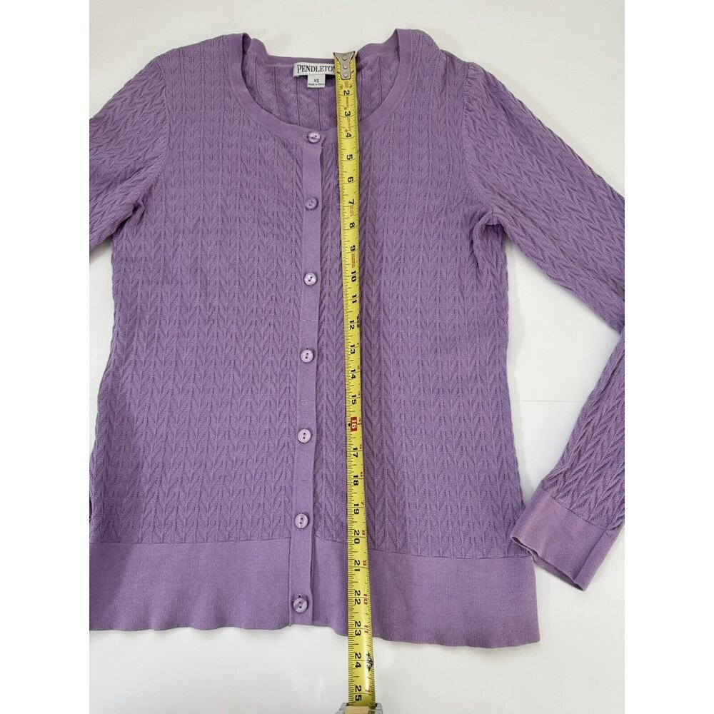 Vintage Pendleton Lavender Button Up Cardigan Swe… - image 6